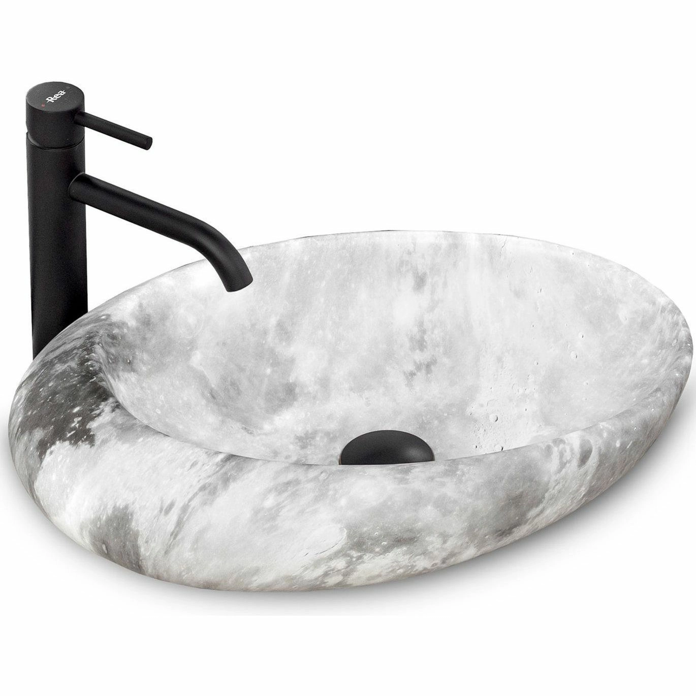 Умывальник Rea Roxy C Stone L.Grey 49x31, REA-U6651