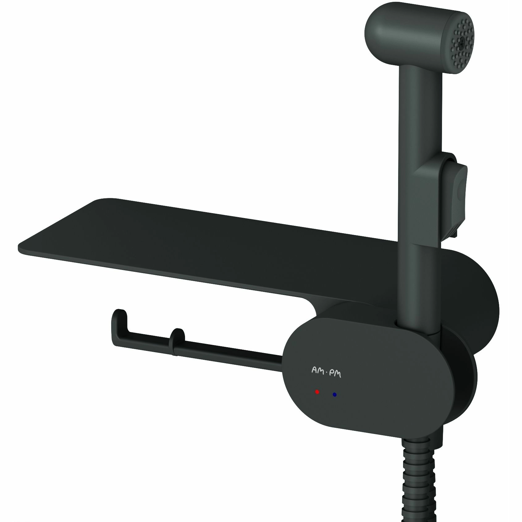 Смеситель, монтируемый в стену с гигиеническим душем и полкой AM.PM Like, F0202622