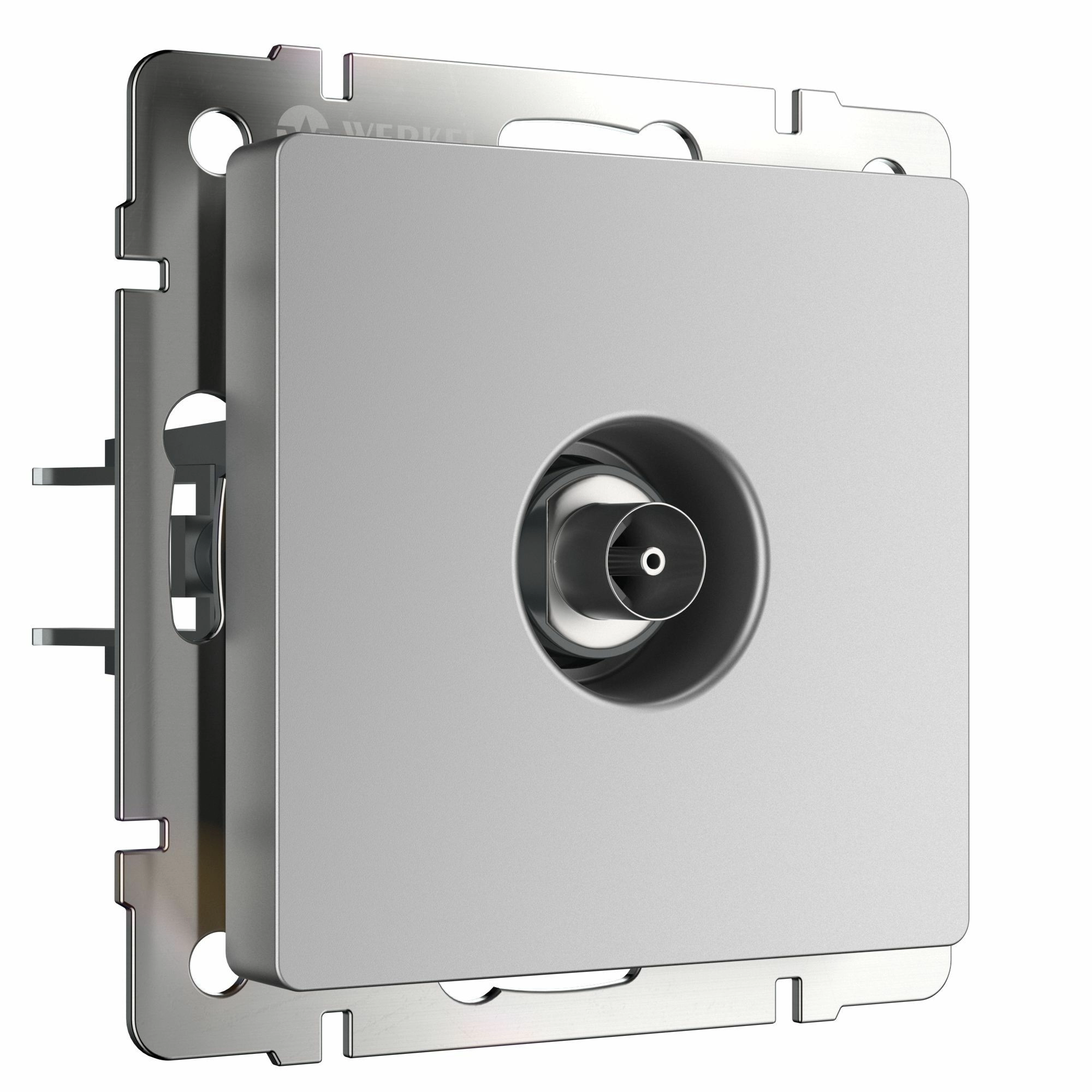 ТВ розетка проходная Werkel W1184006 (серебряный)