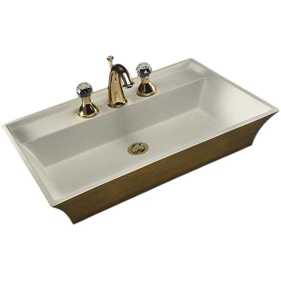 Раковина накладная Boheme Neoart 67x45 Gold, 803