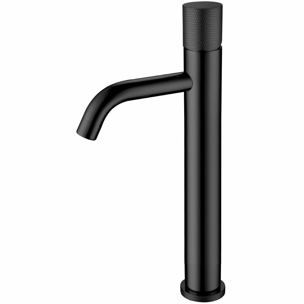 Высокий смеситель для умывальника Boheme Stick Touch Matt Black, 122-BB.2