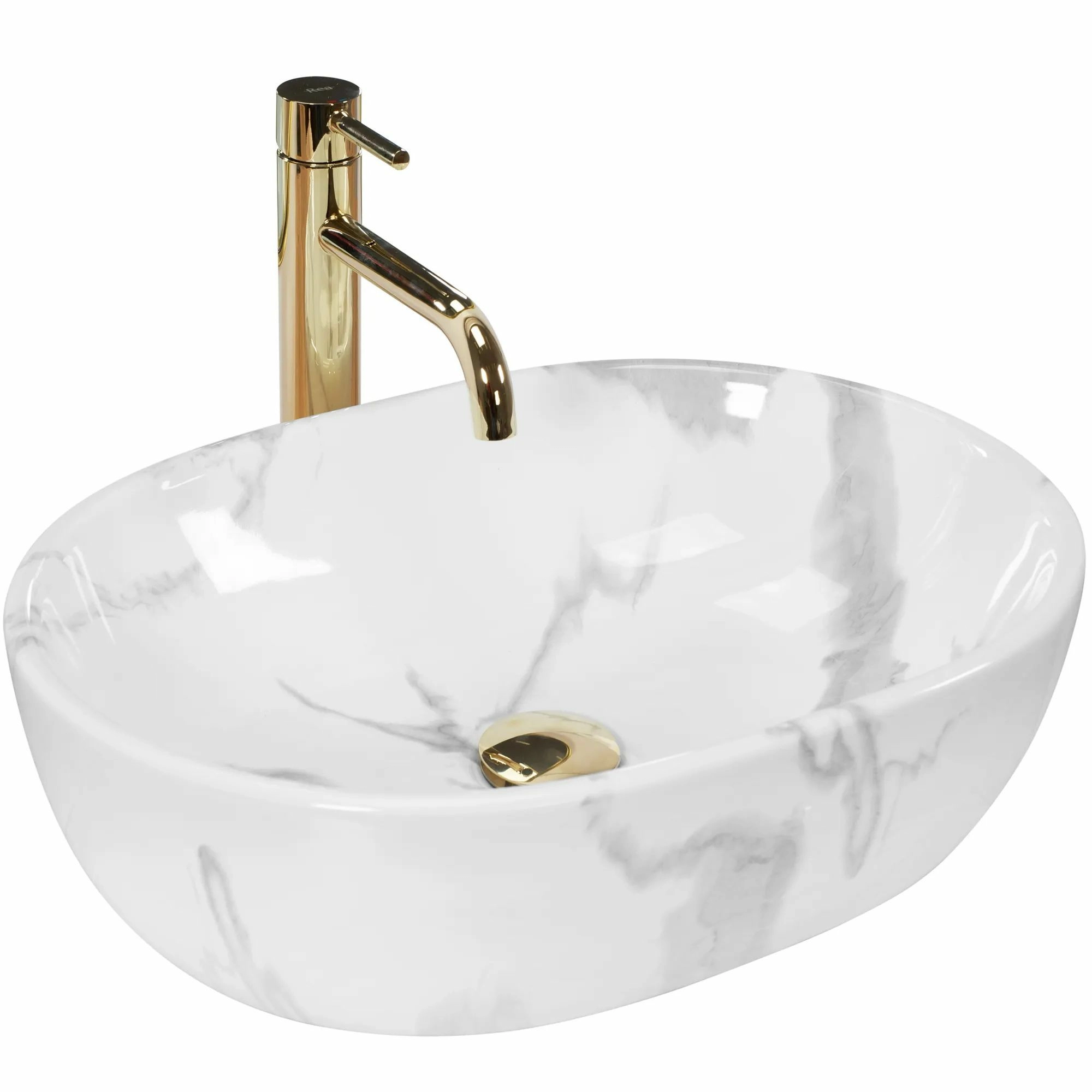 Умывальник Rea Amelia Marmo Shiny 48x34.5, REA-U8001