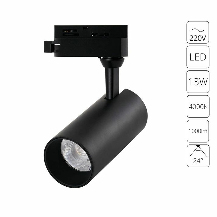 Трековый светильник Arte Lamp Regulus, A4568PL-1BK