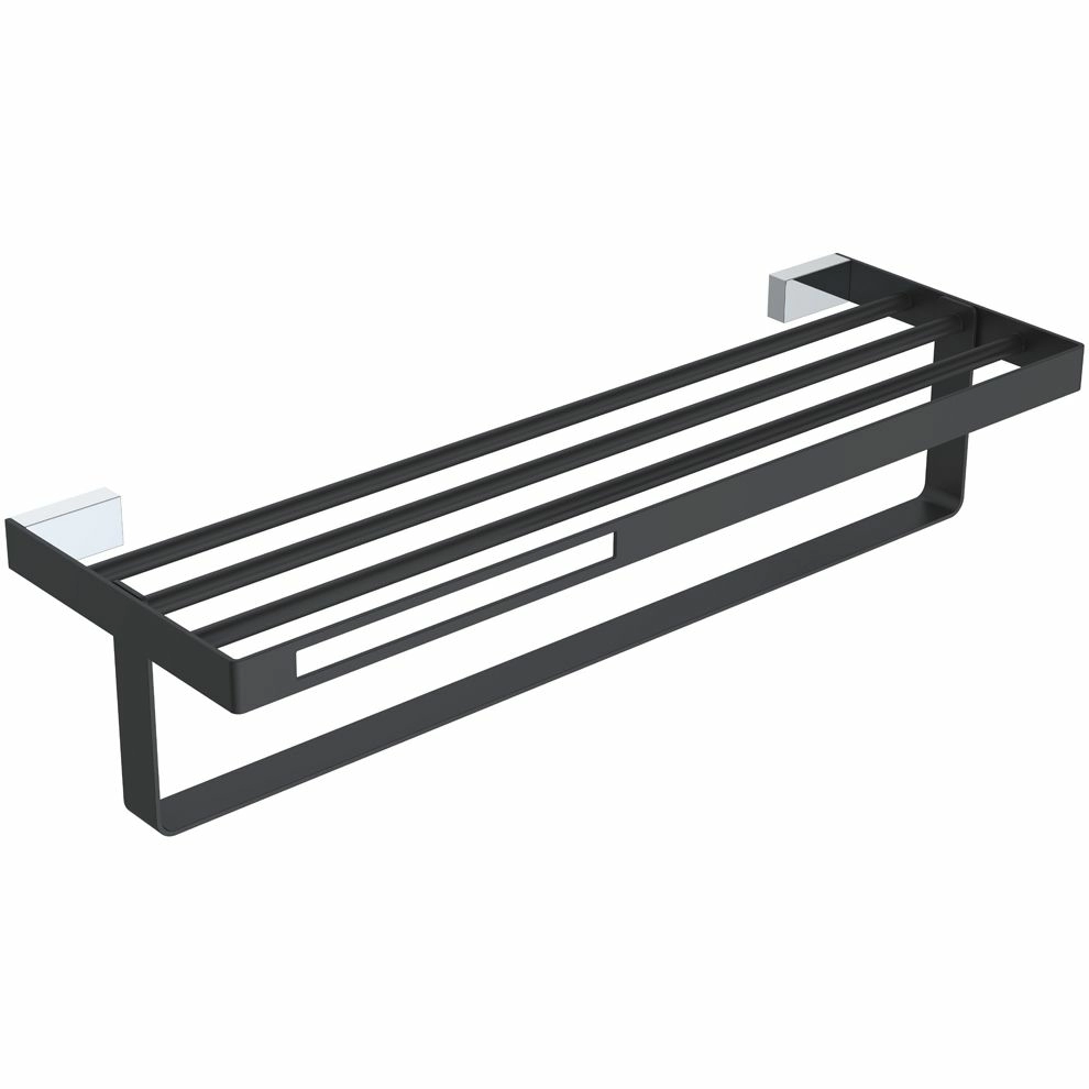 Полка для полотенец Boheme Q Chrome/Black, 10947-CR-B