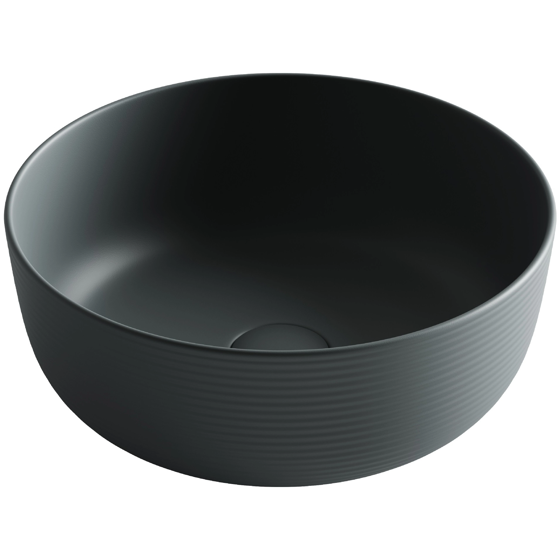 Умывальник чаша накладная круглая CeramicaNova Element 35.6x35.6, CN6073MDH