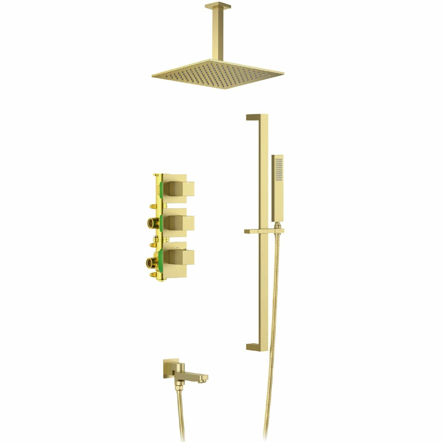 Душевая система встроенная с термостатом Timo Selene Brushed Gold, SX-2239/17SM