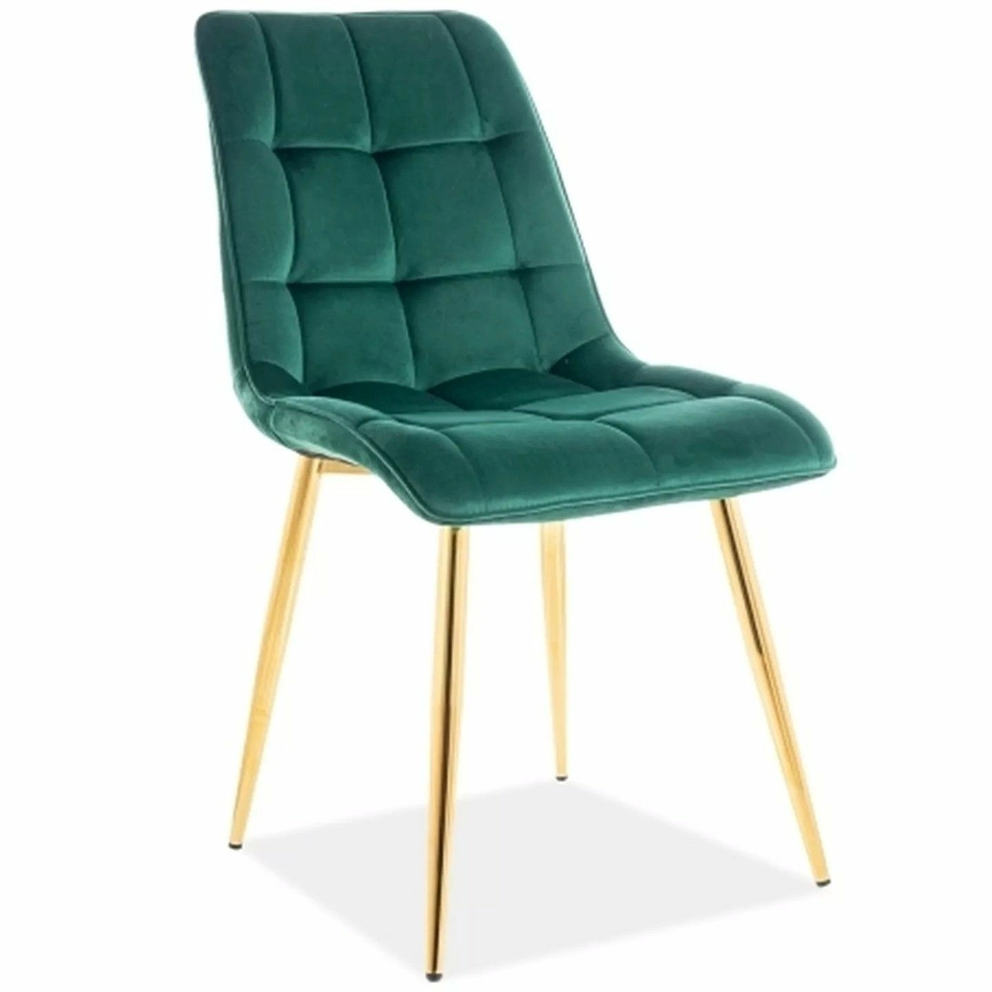 Стул Signal Chic Velvet Bluvel 78 зеленый/золотой, CHICVZLZ
