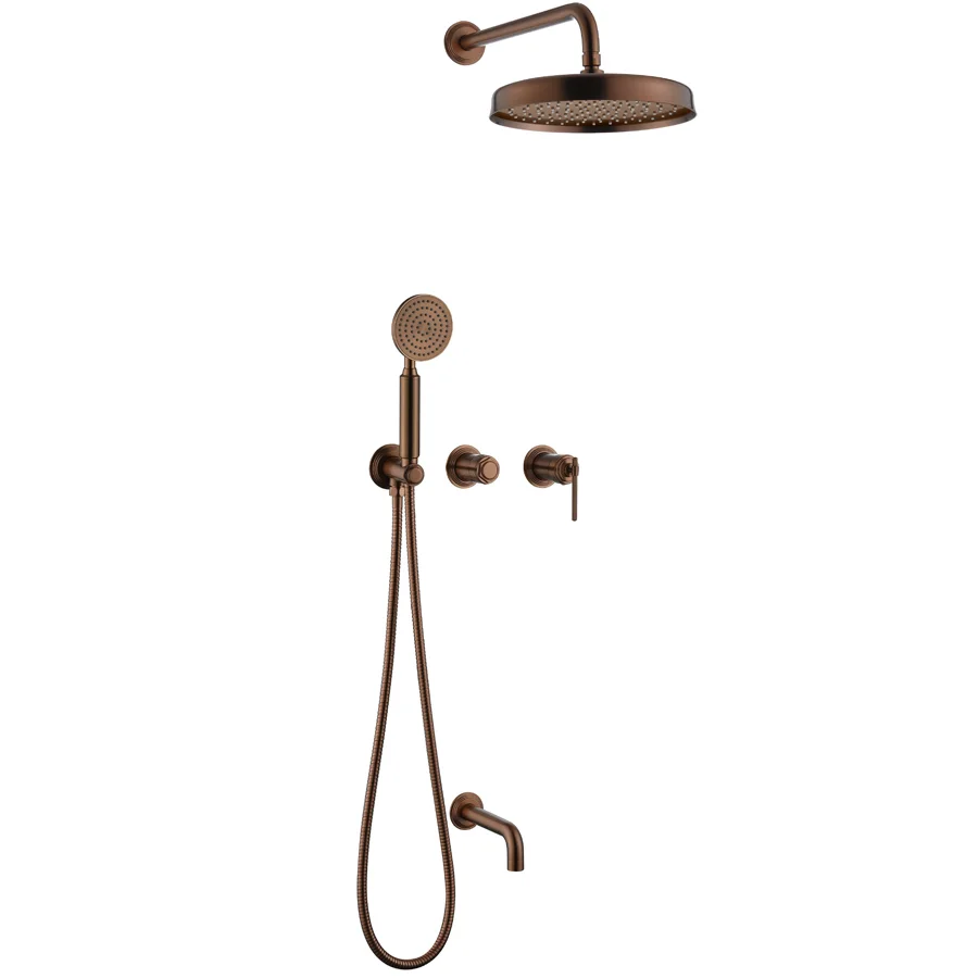 Душевая система встраиваемого монтажа Boheme Eterna Bronze Brushed, 174-2-BRB