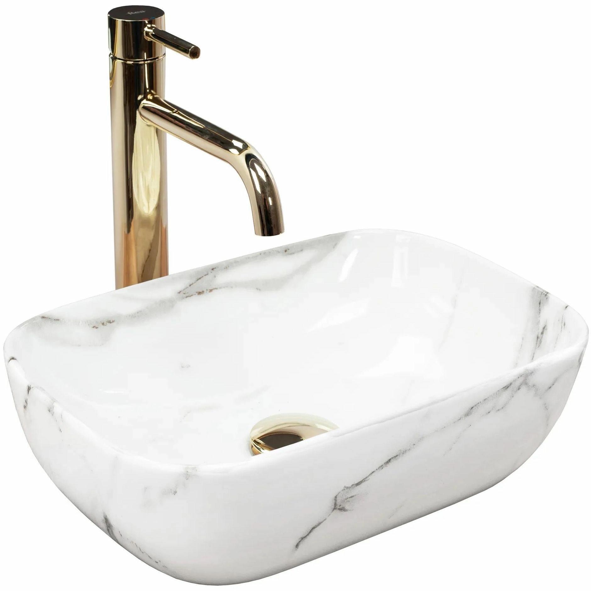 Умывальник Rea Belinda Mini Shiny Aiax 37x25.5, REA-U6505