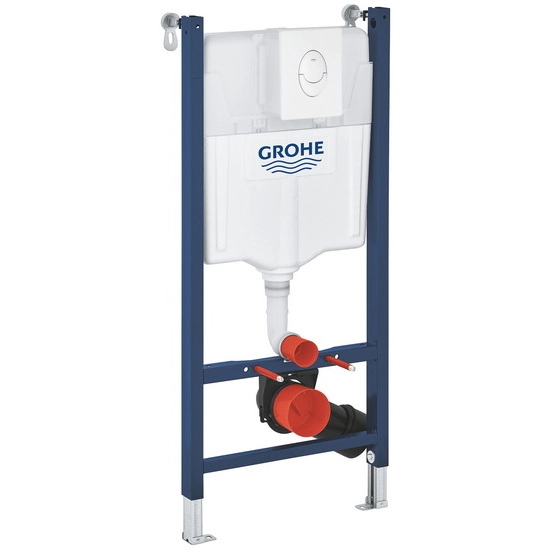 Инсталляция для унитаза Grohe Rapid SL c кнопкой Skate Air белая, 38719001