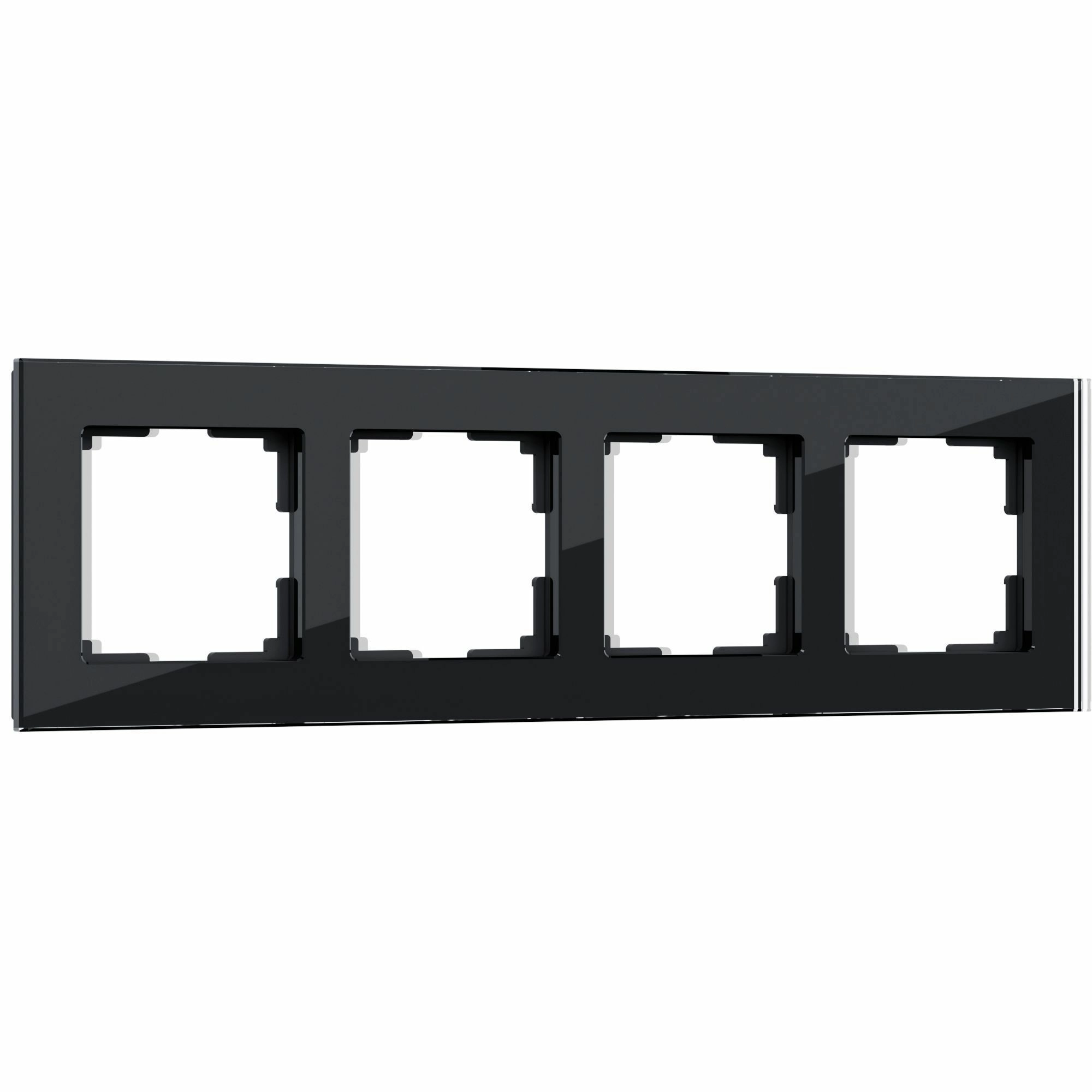 Рамка на 4 поста Werkel Favorit W0041108 (черный, стекло)