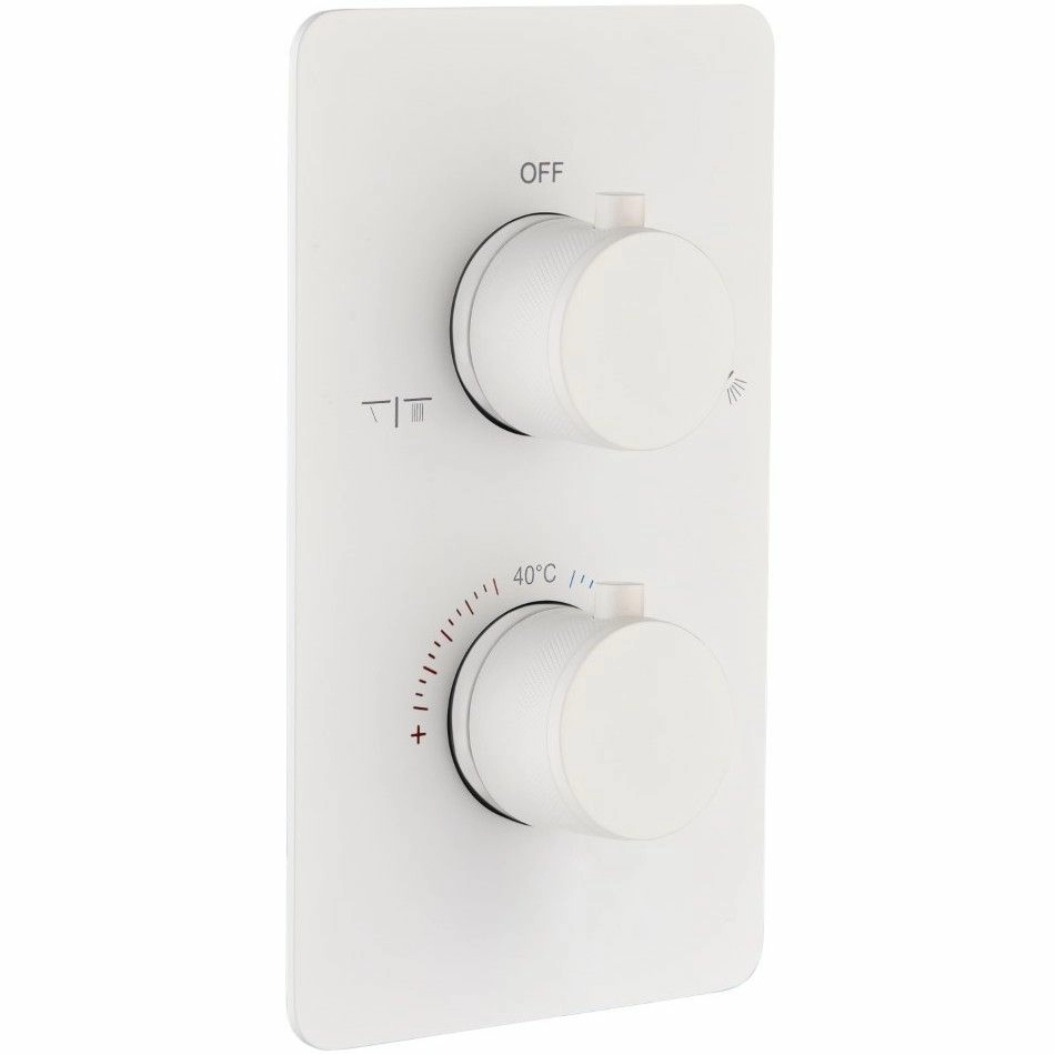 Смеситель встроенный с термостатом 2 выхода Boheme Cell Matt White, 134-2-MW