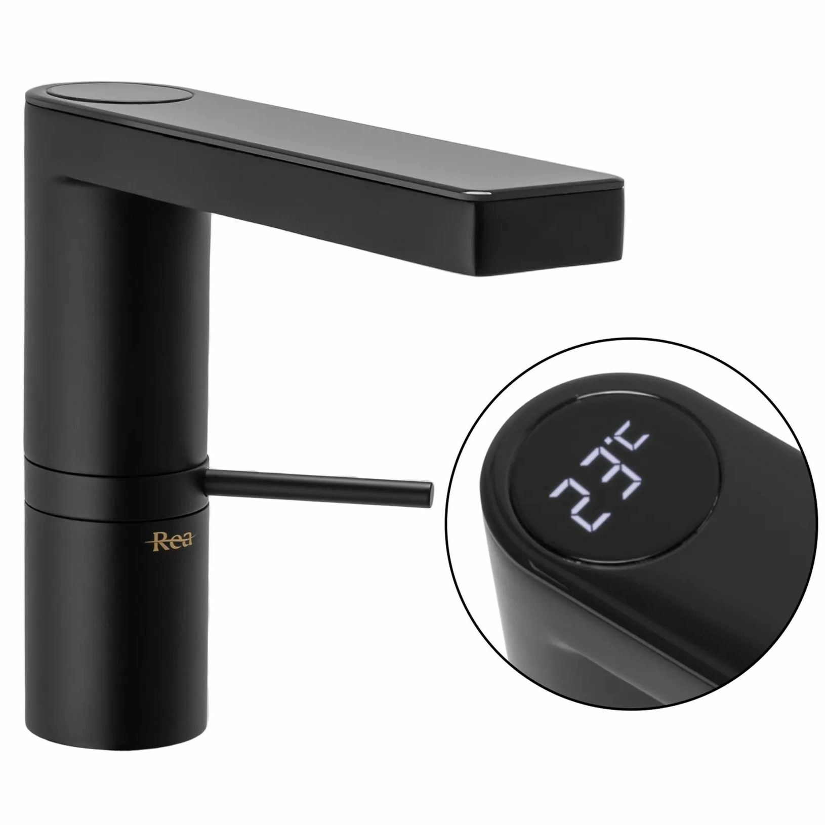 Смеситель для умывальника Rea Amar LCD Black, REA-B2065