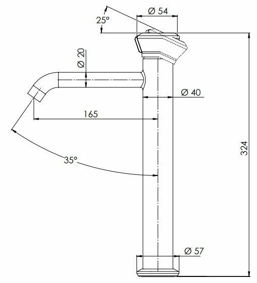 Смеситель для раковины высокий Remer Element хром, ET11LXL