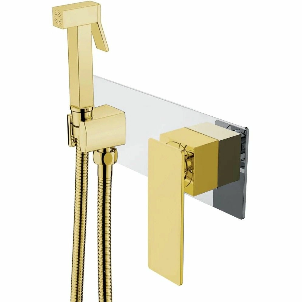 Смеситель гигиенический Boheme Q Chrome/Gold, 147-CRG