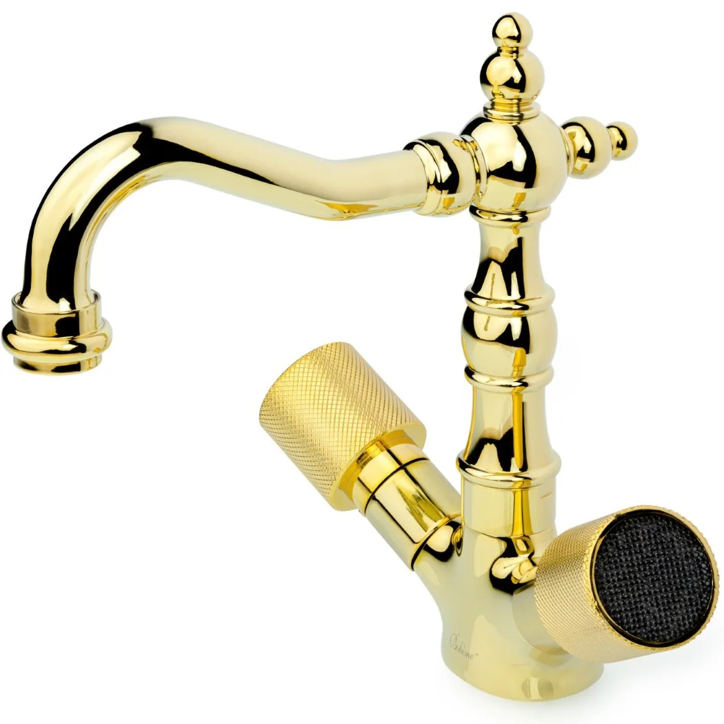 Смеситель для умывальника Boheme Royal Crystal Black Gold, 292