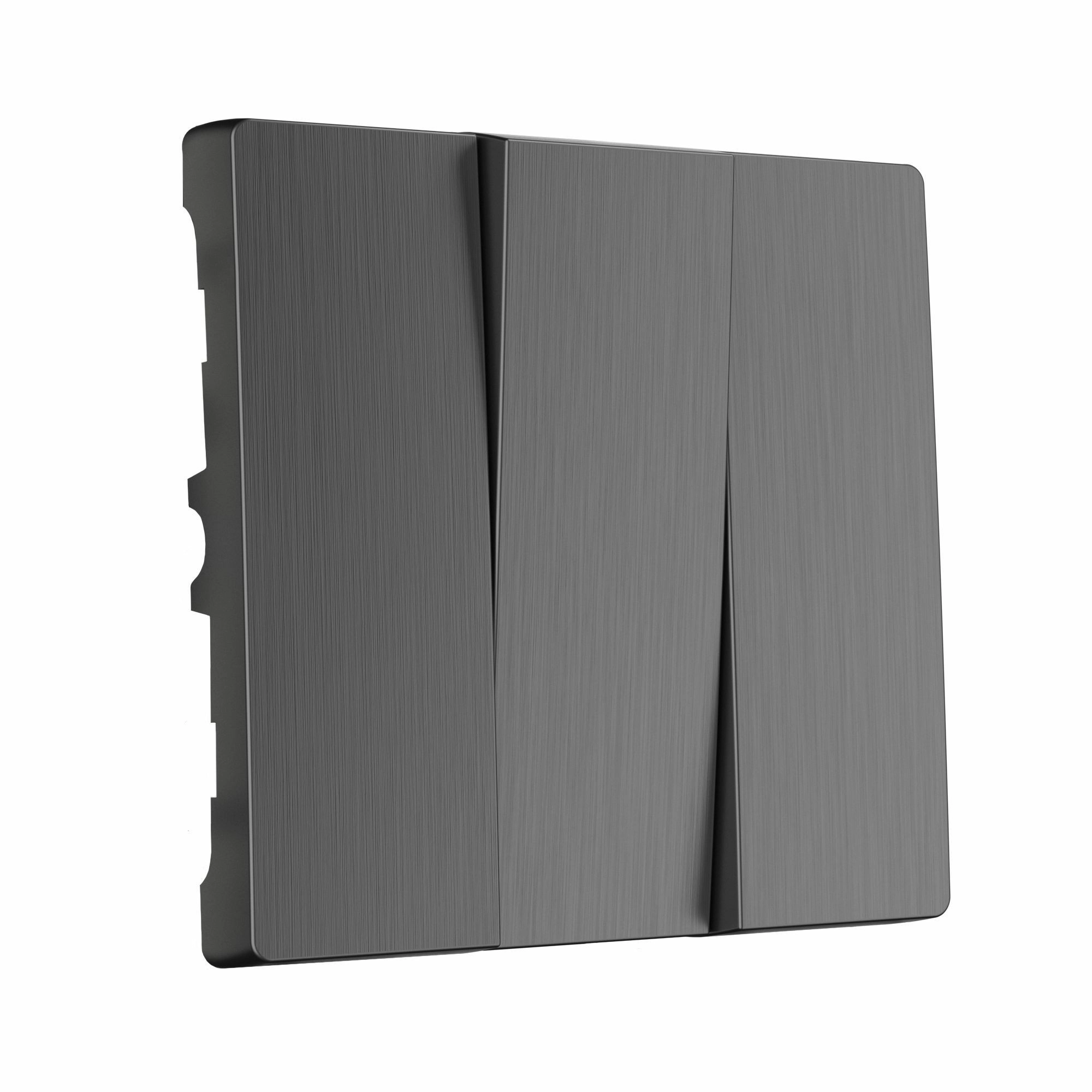 Набор клавиш для выключателя трехклавишного Werkel W1139004 (графит рифленый)