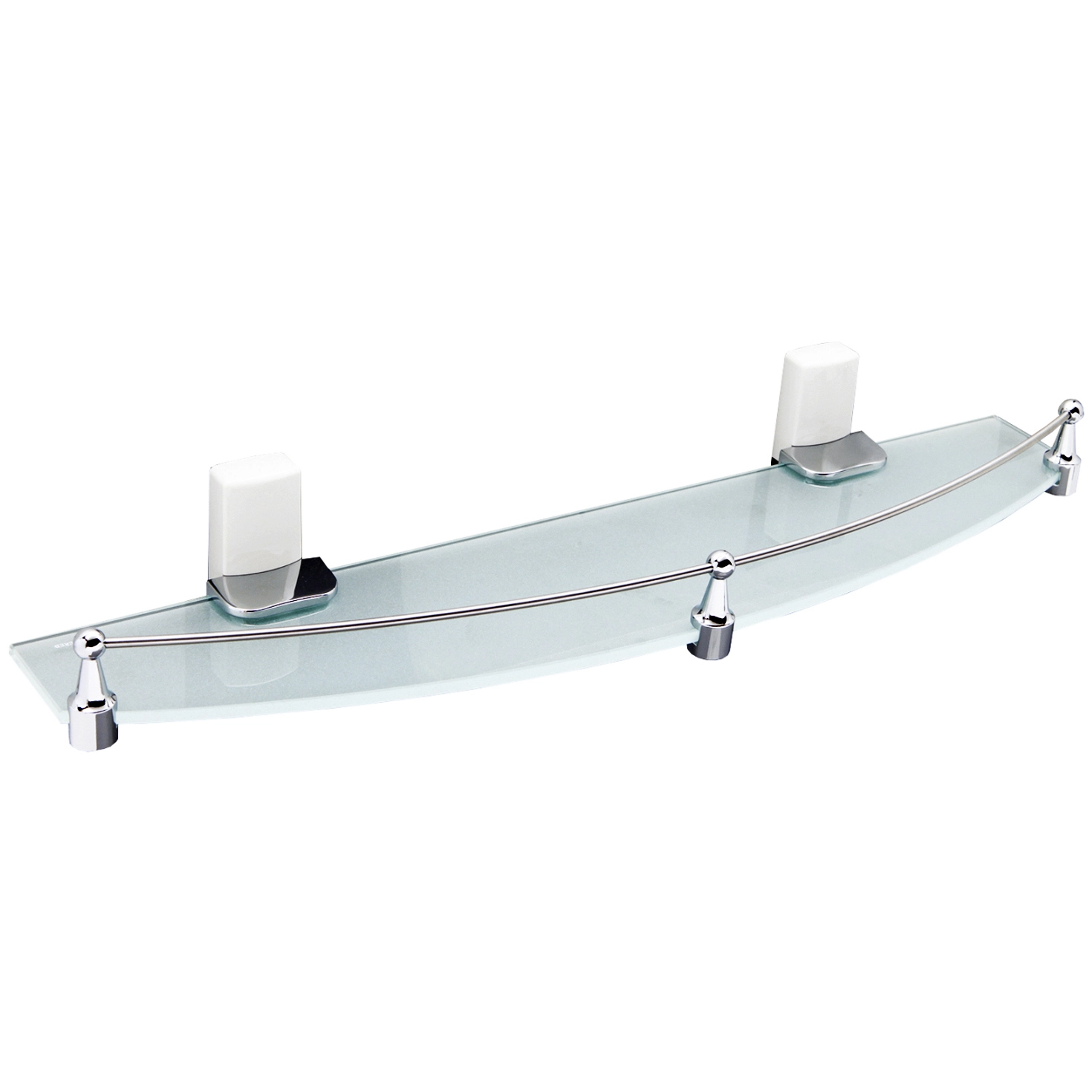 Полка стеклянная с бортиком WasserKRAFT Leine, K-5044W