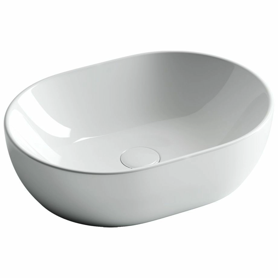 Умывальник чаша накладная овальная CeramicaNova Element 48x35, CN6019