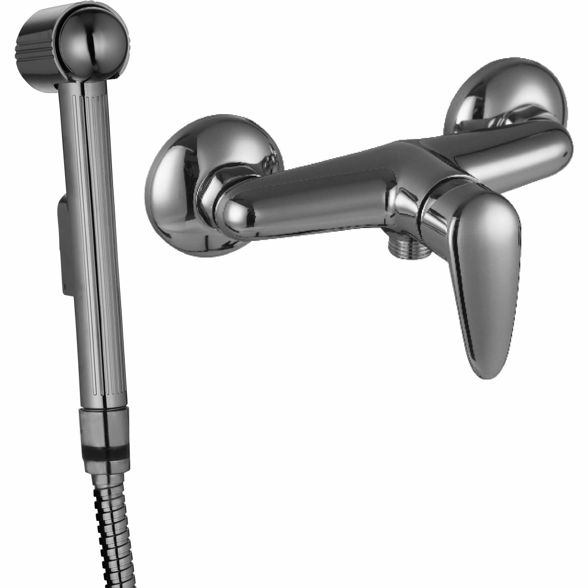 Смеситель настенный с гигиеническим душем Lemark Pramen, LM3318C