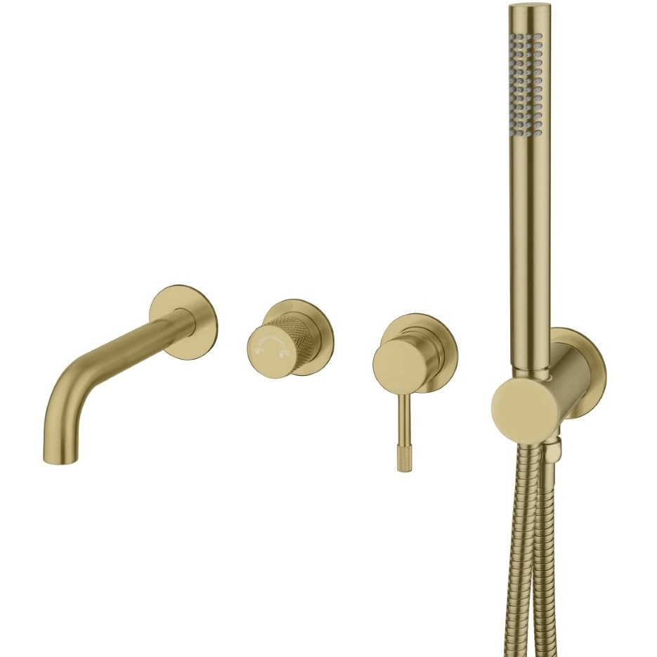 Смеситель для ванны встроенный Boheme Uno Matt Gold, 464-3-MG