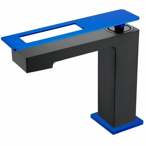 Смеситель для умывальника Boheme Q Black/Ultramarine, 141-BUW