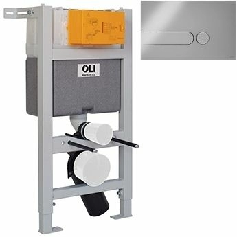 Инсталляция для унитаза OLI Expert 82 + клавиша Iplate хром, 885065+670004