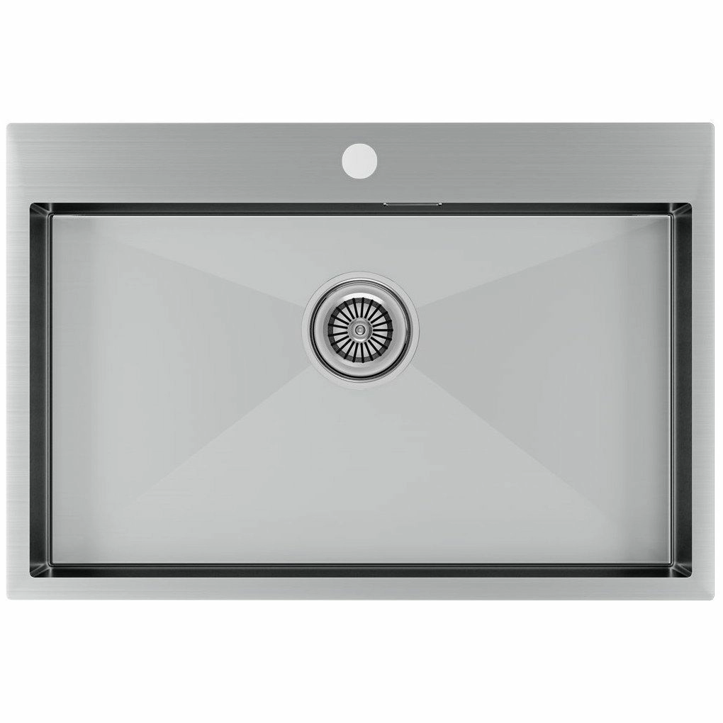 Мойка Paulmark Kroner 75 брашированная нержавеющая сталь, PM217551-BS