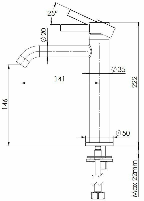 Смеситель для раковины Remer Metrica хром, MC12A
