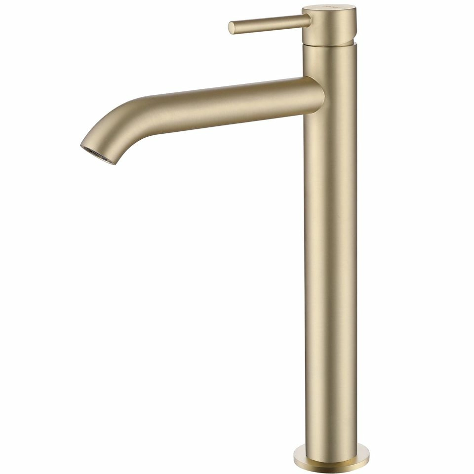 Смеситель для раковины Abber Wasser Kreis золото матовое, AF8111G