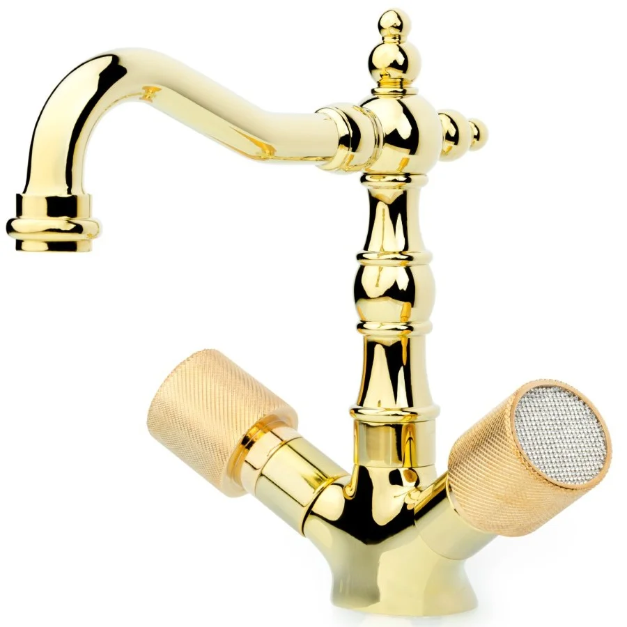 Смеситель для умывальника Boheme Royal Crystal Gold, 292