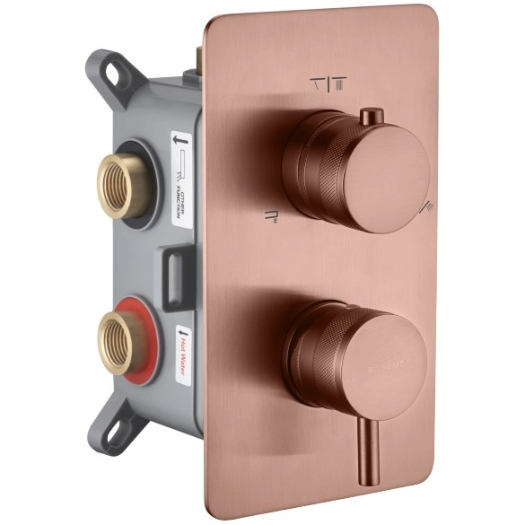 Смеситель встроенный Boheme Cell Copper Brushed, 135-3-CB