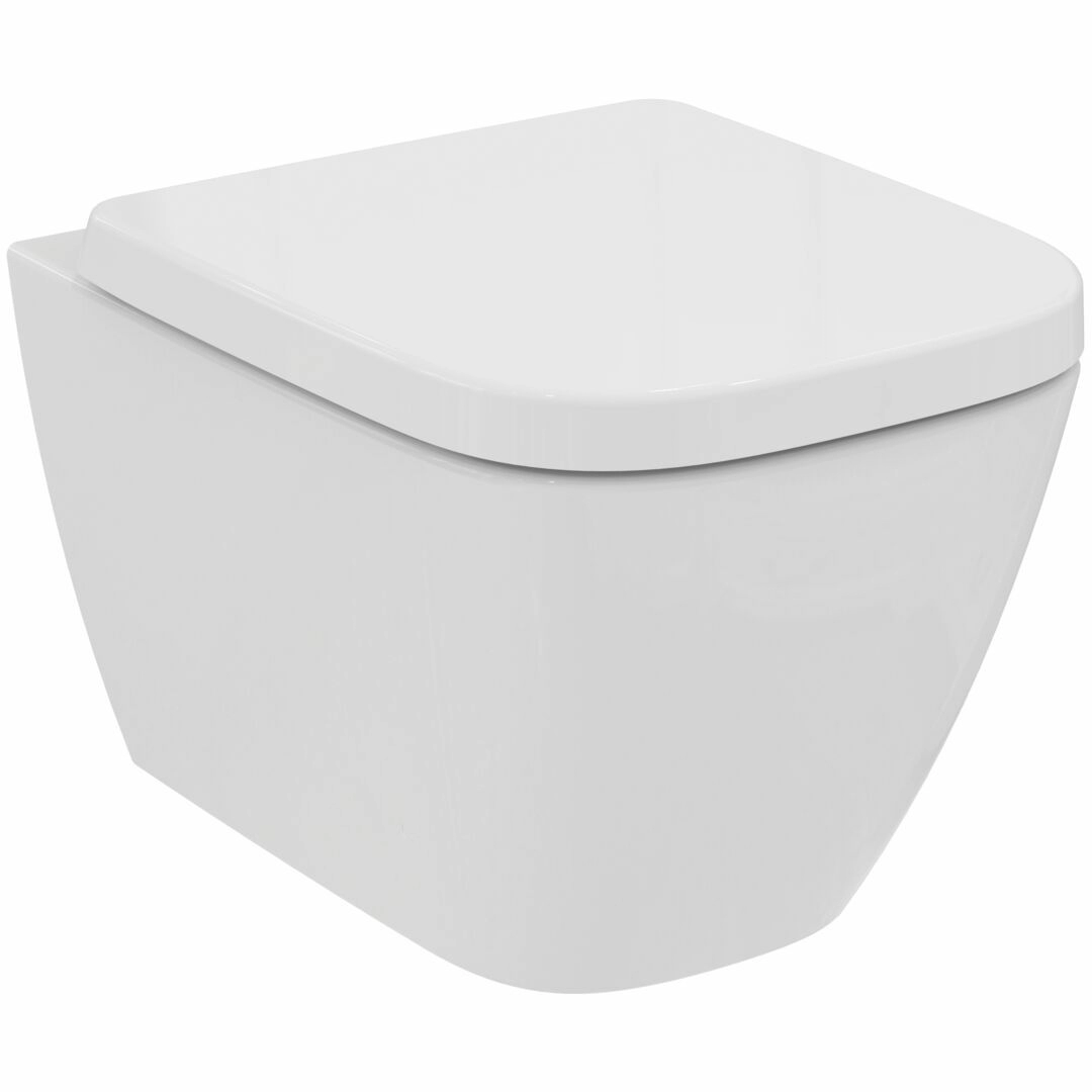 Подвесной унитаз Ideal Standard i.life B с технологией RimLS+ с сиденьем, T459201+T473701