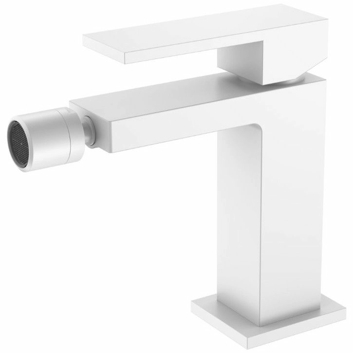 Смеситель для биде Boheme Qubic Matt White, 476-MW