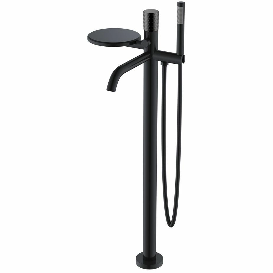 Напольный смеситель для ванны Boheme Stick Diamond Black, 129-BB
