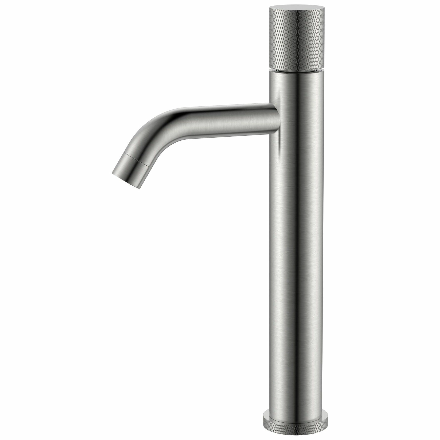 Высокий смеситель для умывальника Boheme Stick Touch Nikel Brush, 122-NB.2