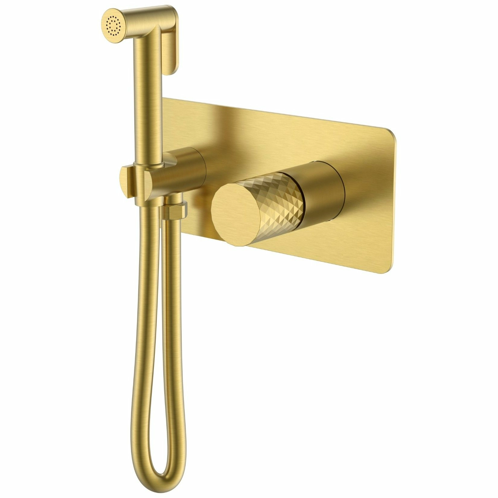 Смеситель гигиенический Boheme Stick Diamond Matt Gold, 127-MG
