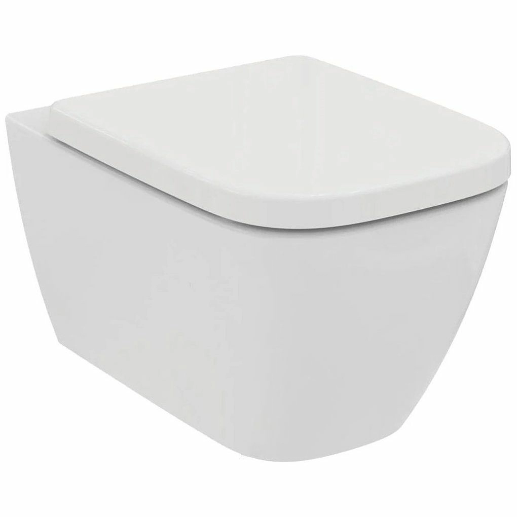 Подвесной унитаз Ideal Standard i.life B с технологией RimLS+ с сиденьем, T461401+T468301