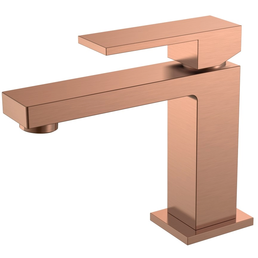 Смеситель для умывальника Boheme Qubic Copper Brushed, 471-CB