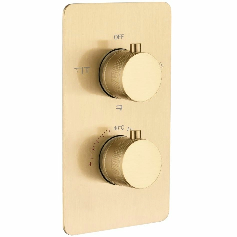 Смеситель встроенный с термостатом 3 выхода Boheme Cell Matt Gold, 134-3-MG