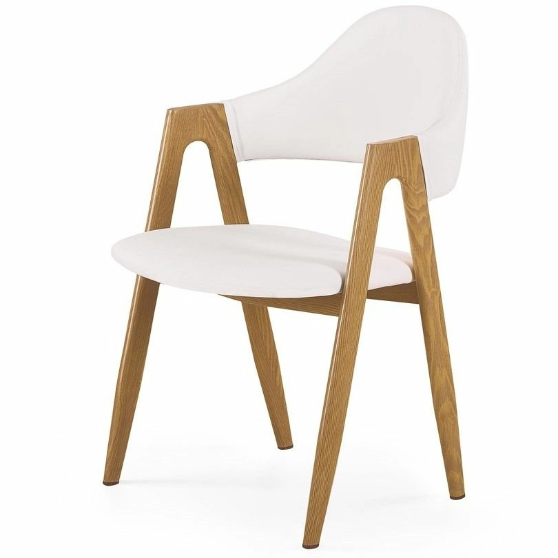 Стул Halmar K247 белый/дуб медовый, V-CH-K/247-KR-BIALY