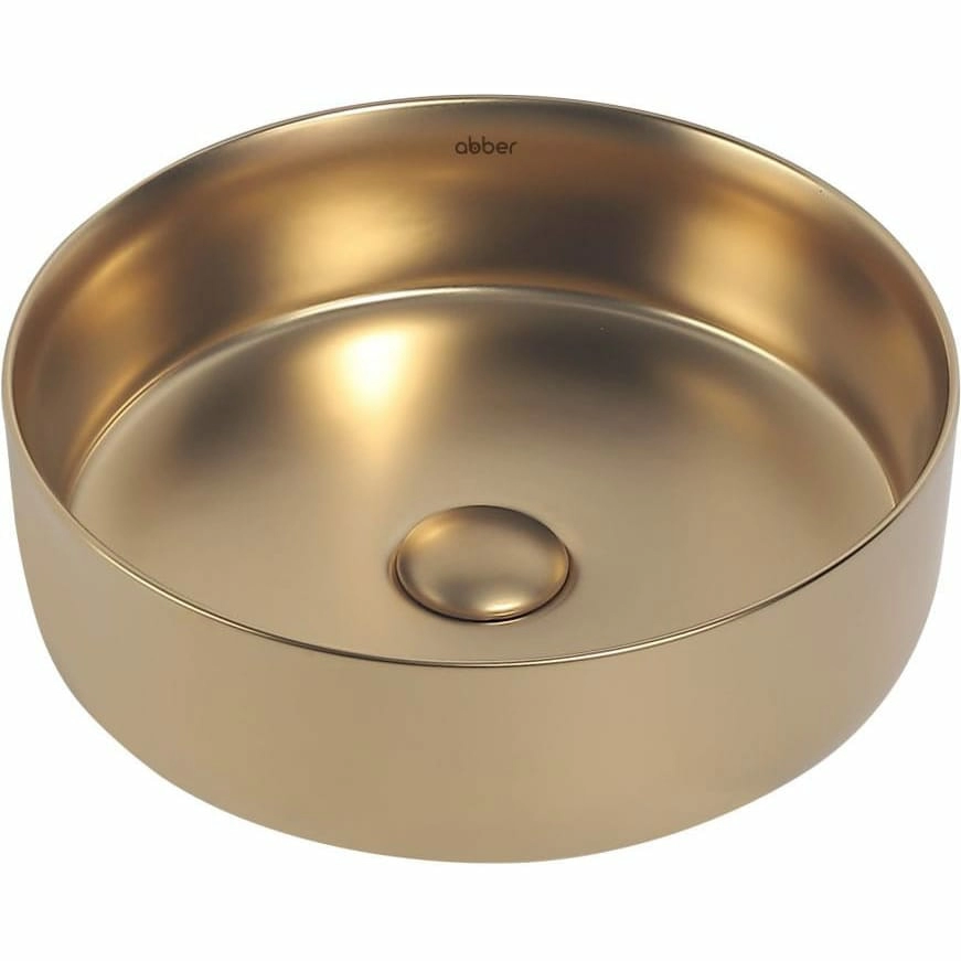Раковина накладная Abber Bequem 36x36 AC2108MMG золото матовое