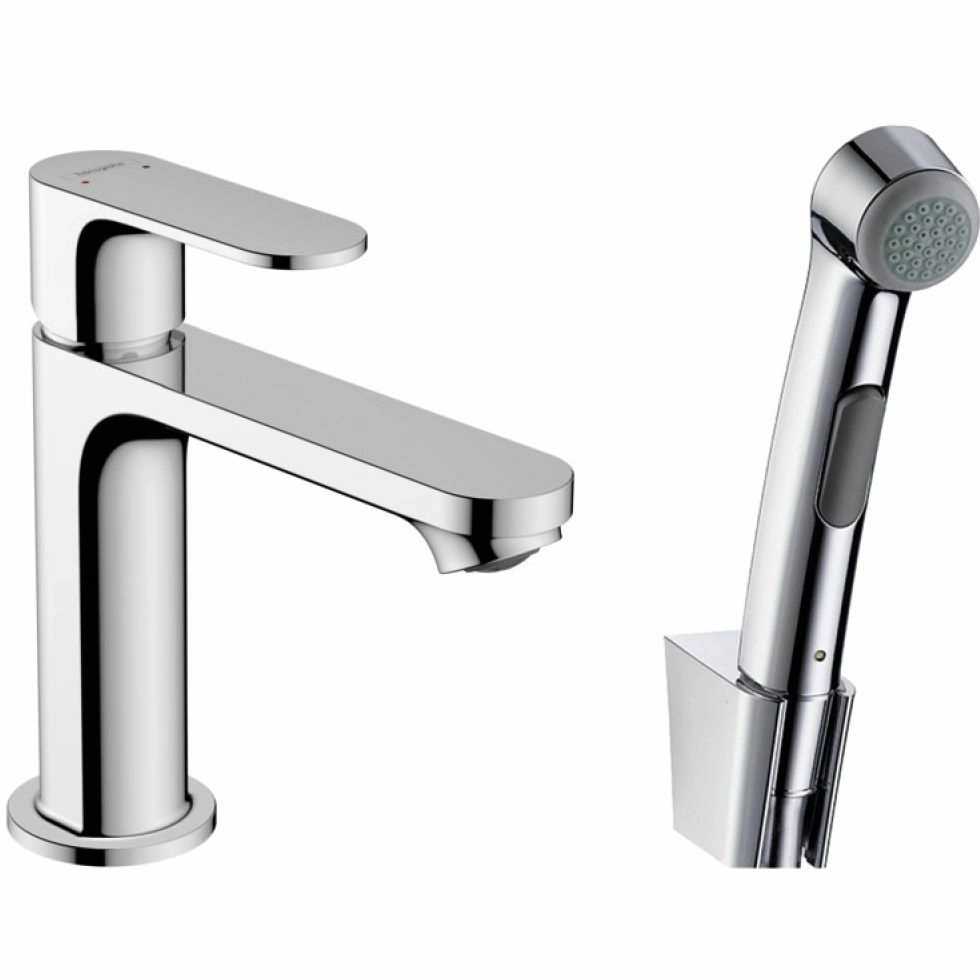 Смеситель для умывальника Hansgrohe Rebris S 110 с гигиеническим душем, 72215000