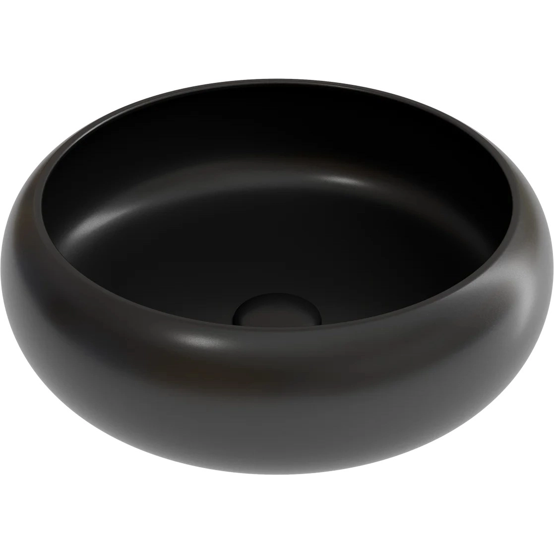 Умывальник чаша накладная круглая CeramicaNova Element 36.5x36.5, CN6050MB