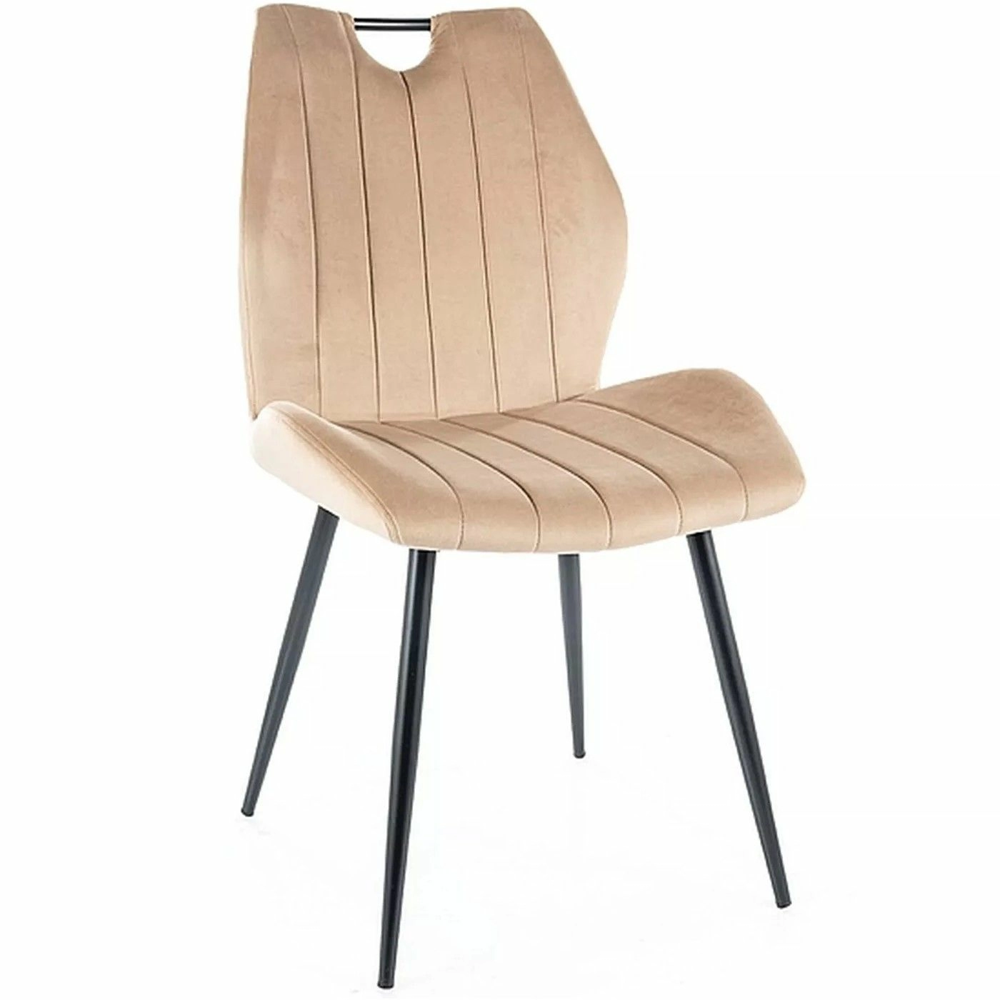 Стул Signal Arco Velvet Bluvel 28 бежевый/черный, ARCOVCBE