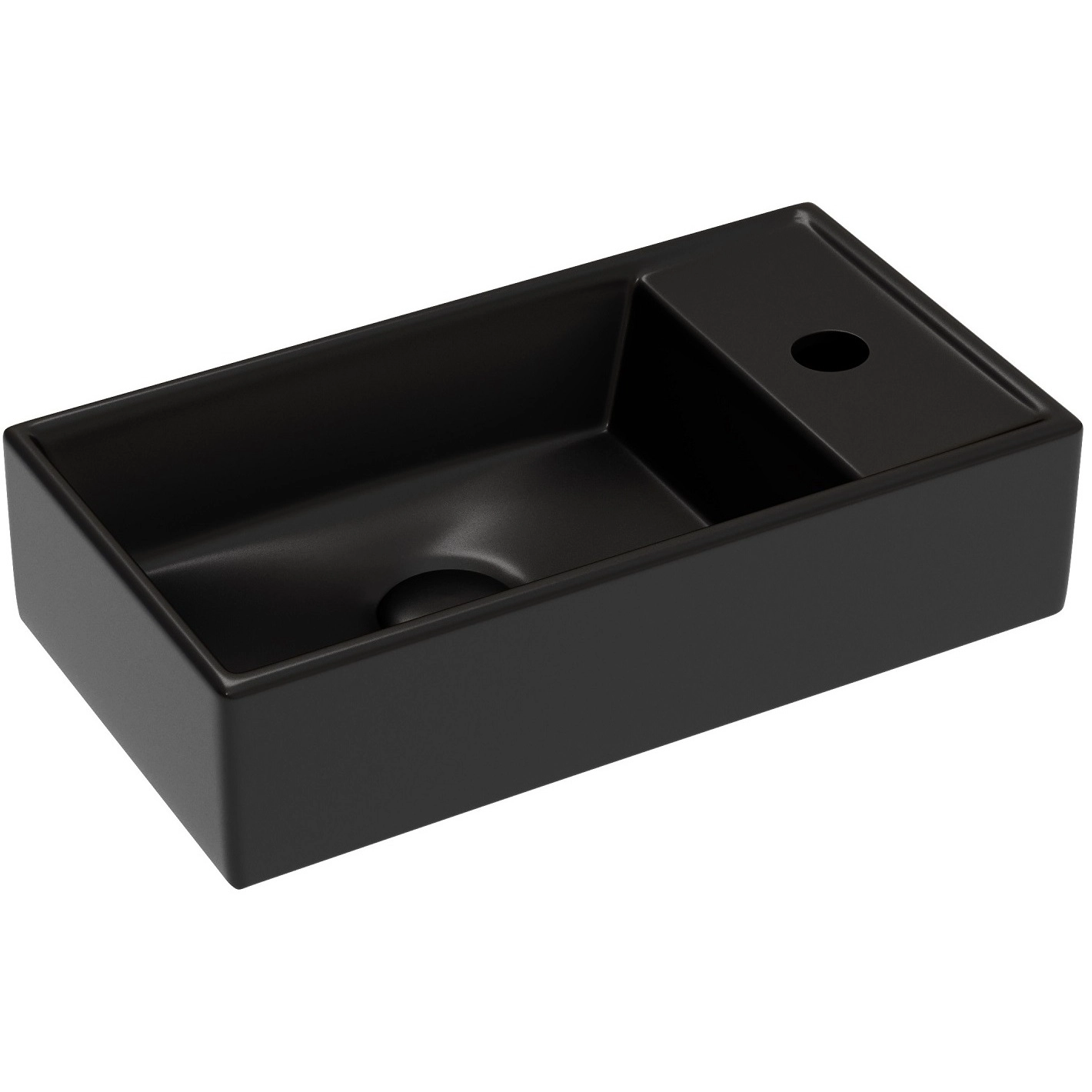 Умывальник подвесной прямоугольный CeramicaNova Element 40.7x21.7 черный матовый