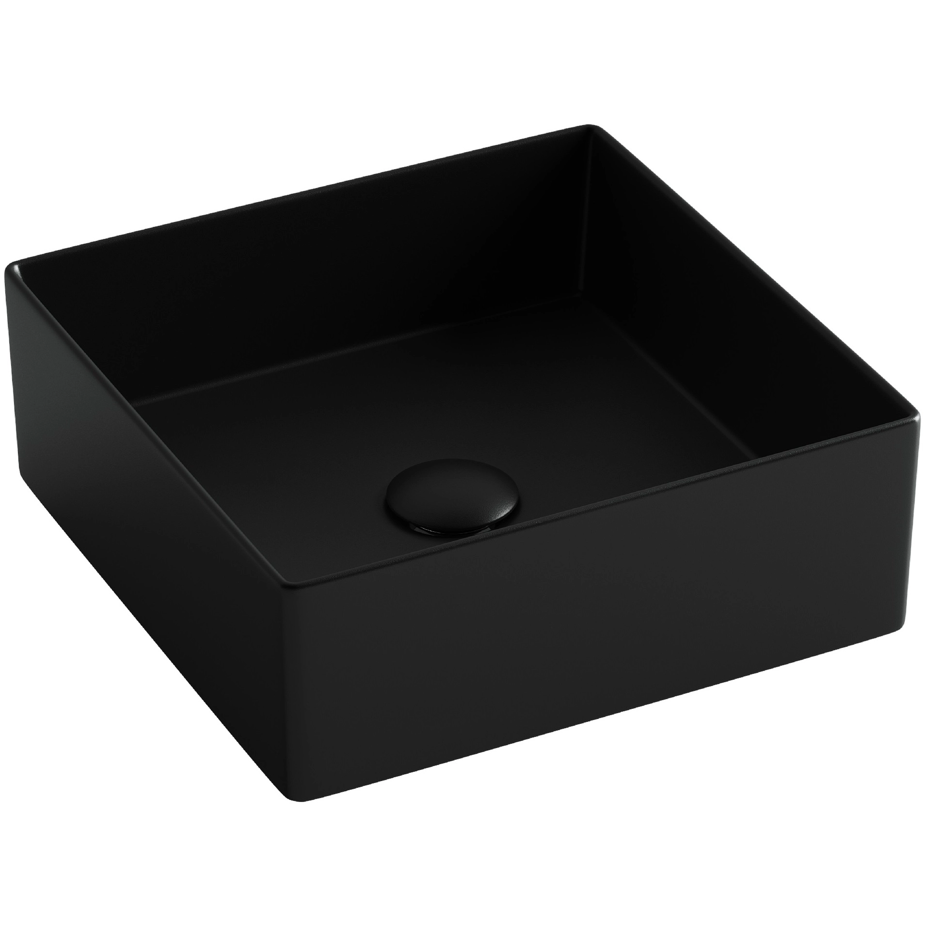 Умывальник чаша накладная квадратная CeramicaNova Element 36.1x36.1, CN6068MB