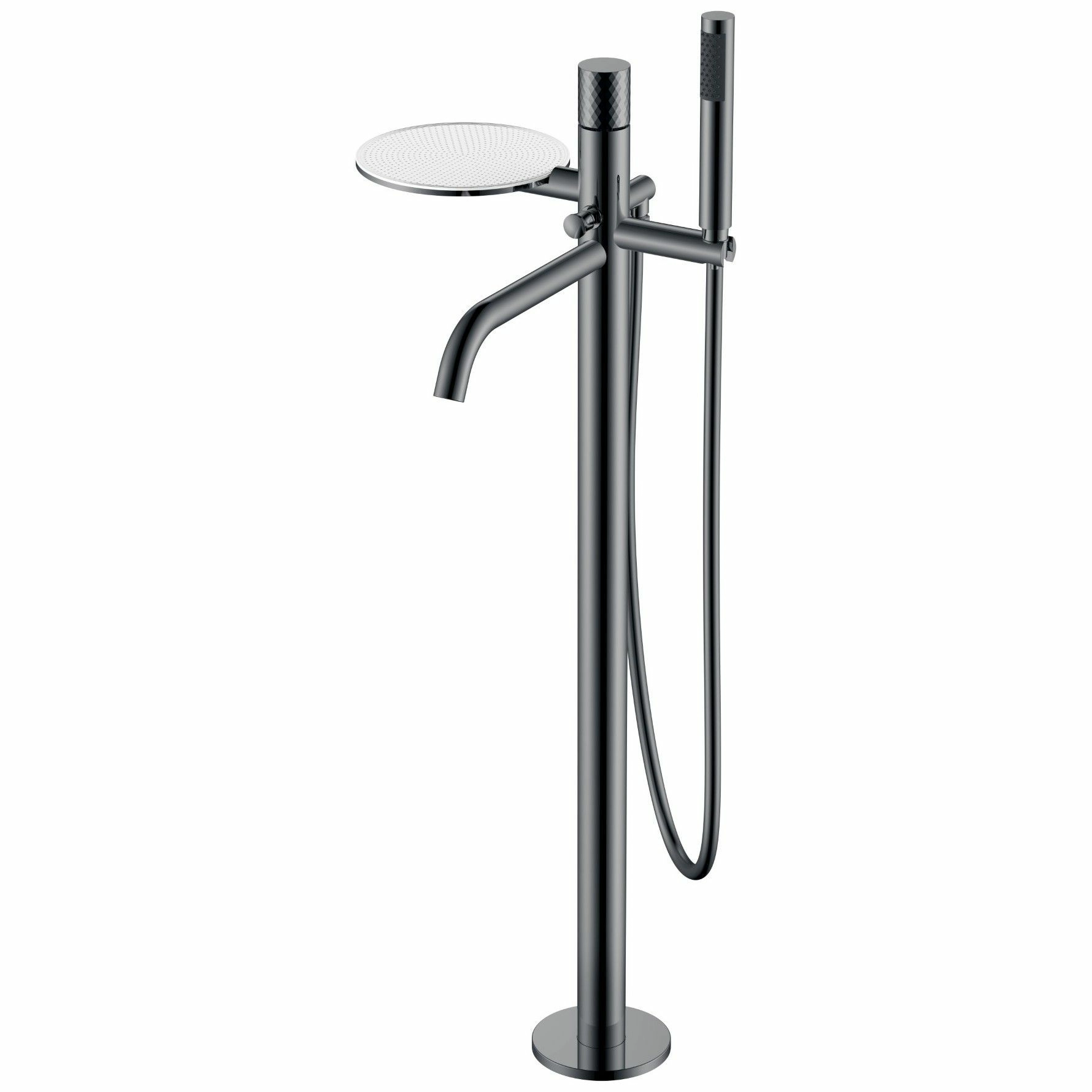 Напольный смеситель для ванны Boheme Stick Diamond Shine Gun Metall, 129-SGM