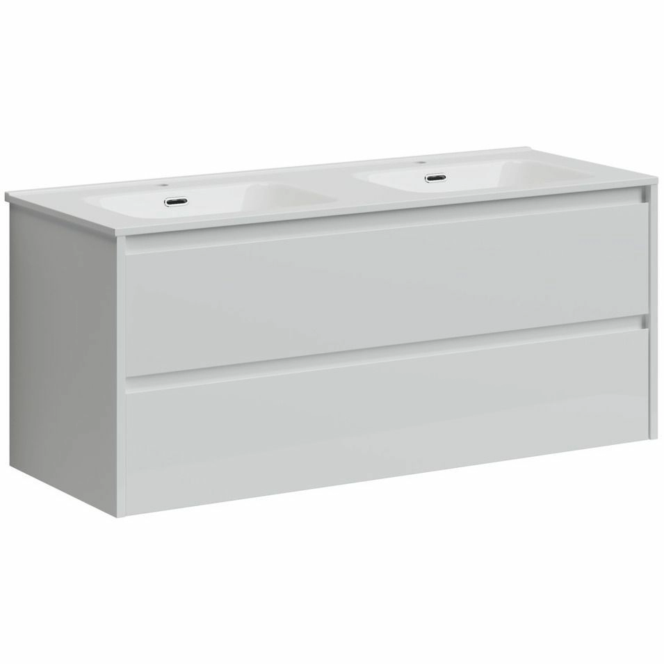 Тумба подвесная Sancos Libra белый глянец 120, LB120-2W