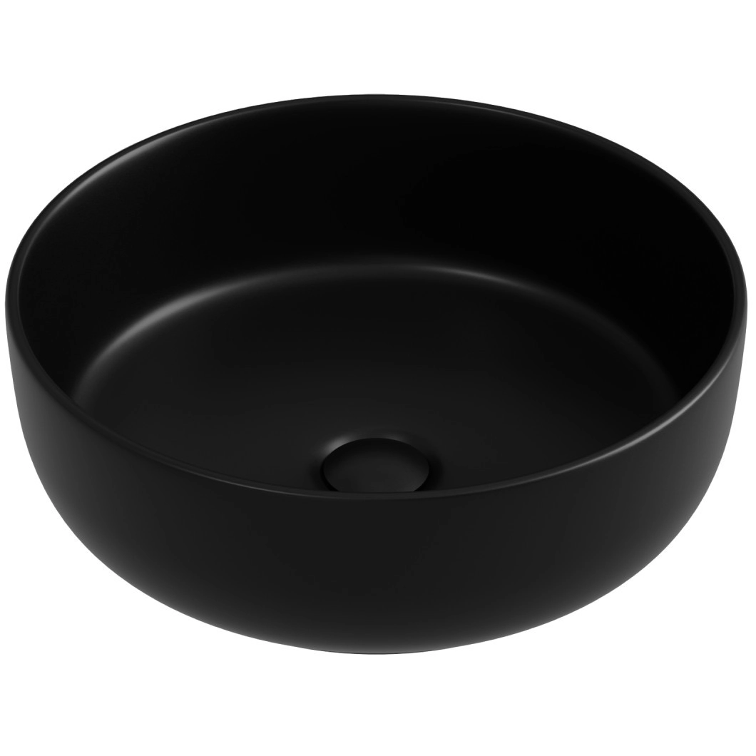 Умывальник чаша накладная круглая CeramicaNova Taycan 37.5x37.5, CN12003MB